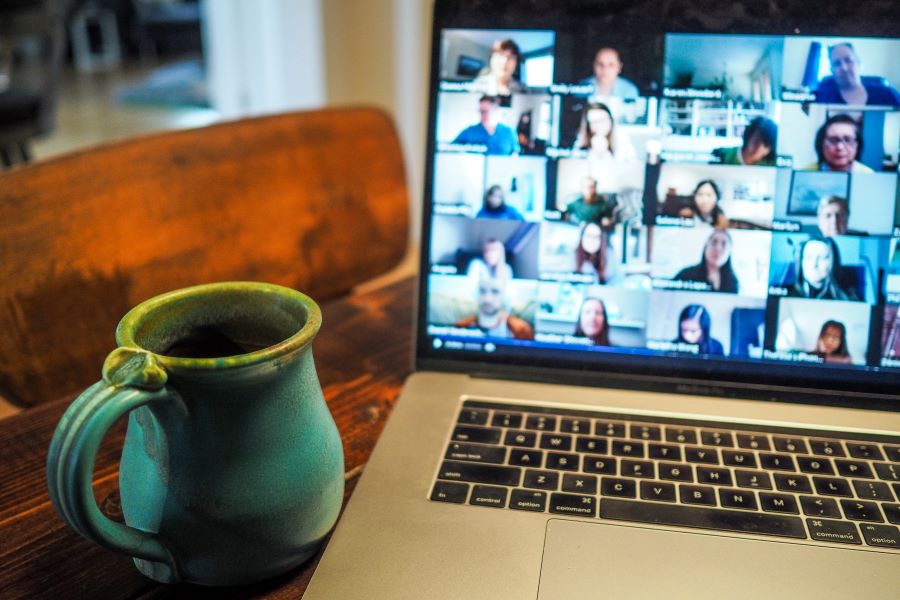 How Many Podcast Episodes Should You Launch With? 19 macbook pro displaying a group call