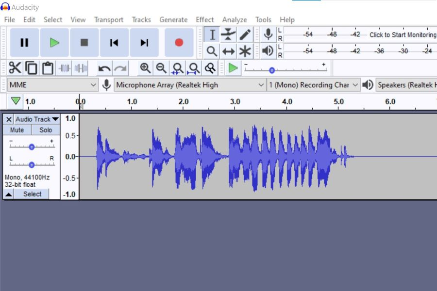 How to Lower the Volume of a Section in Audacity 1 audacity screen