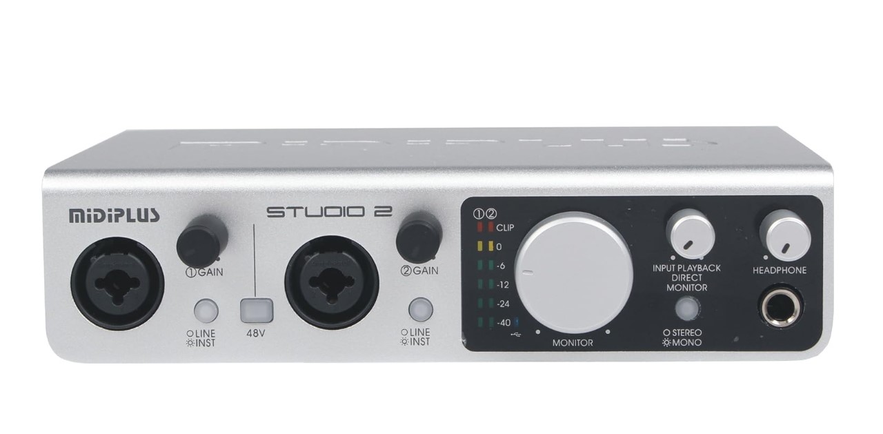 Best Audio Interface Under 100 Dollars: The Ultimate Guide 9 The Midiplus Studio 2 USB, one of the best audio interface under 100 dollars, has high-quality preamps for clear audio capture.